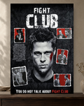 Fight Club — You Do Not Talk About Fight Club Poster — featured full-bleed poster mockup in the current warm greige room