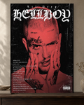 Lil Peep — Hellboy Poster — featured full-bleed poster mockup in the current warm greige room