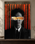 Oppenheimer — The World Forever Changes Poster — featured full-bleed poster mockup in the current warm greige room