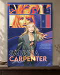 Sabrina Carpenter — Short n' Sweet Editorial Poster — featured full-bleed poster mockup in the current warm greige room