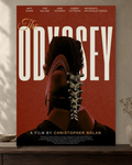 The Odyssey — Journey Home Poster — featured full-bleed poster mockup in the current warm greige room