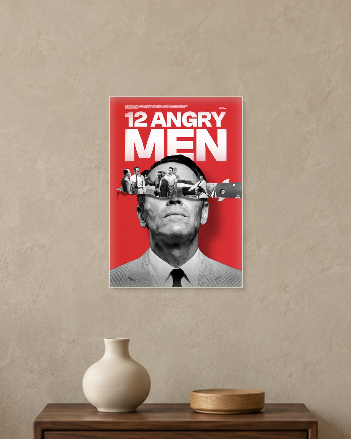 12 Angry Men — Jury Room Poster — A4 unframed poster mockup