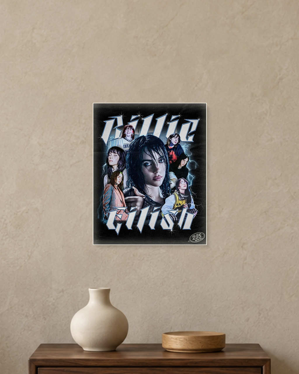 Billie Eilish — Y2K Collage Poster — A4 unframed poster mockup