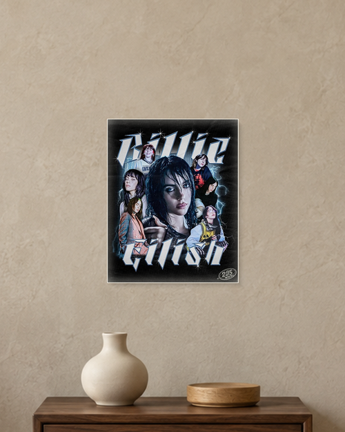 Billie Eilish — Y2K Collage Poster — A4 unframed poster mockup