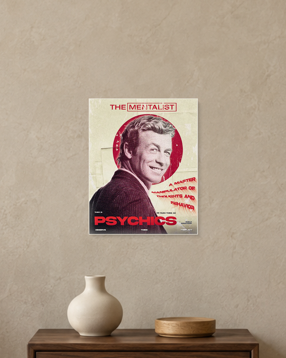 The Mentalist — Master Manipulator Poster — A4 unframed poster mockup