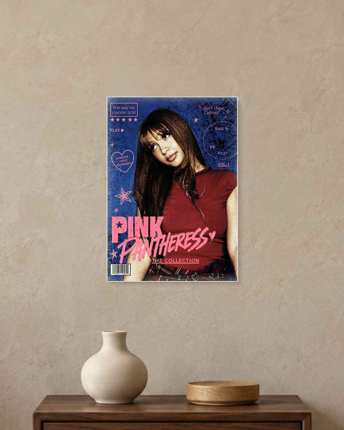 PinkPantheress — Y2K Collection Poster — A4 unframed poster mockup