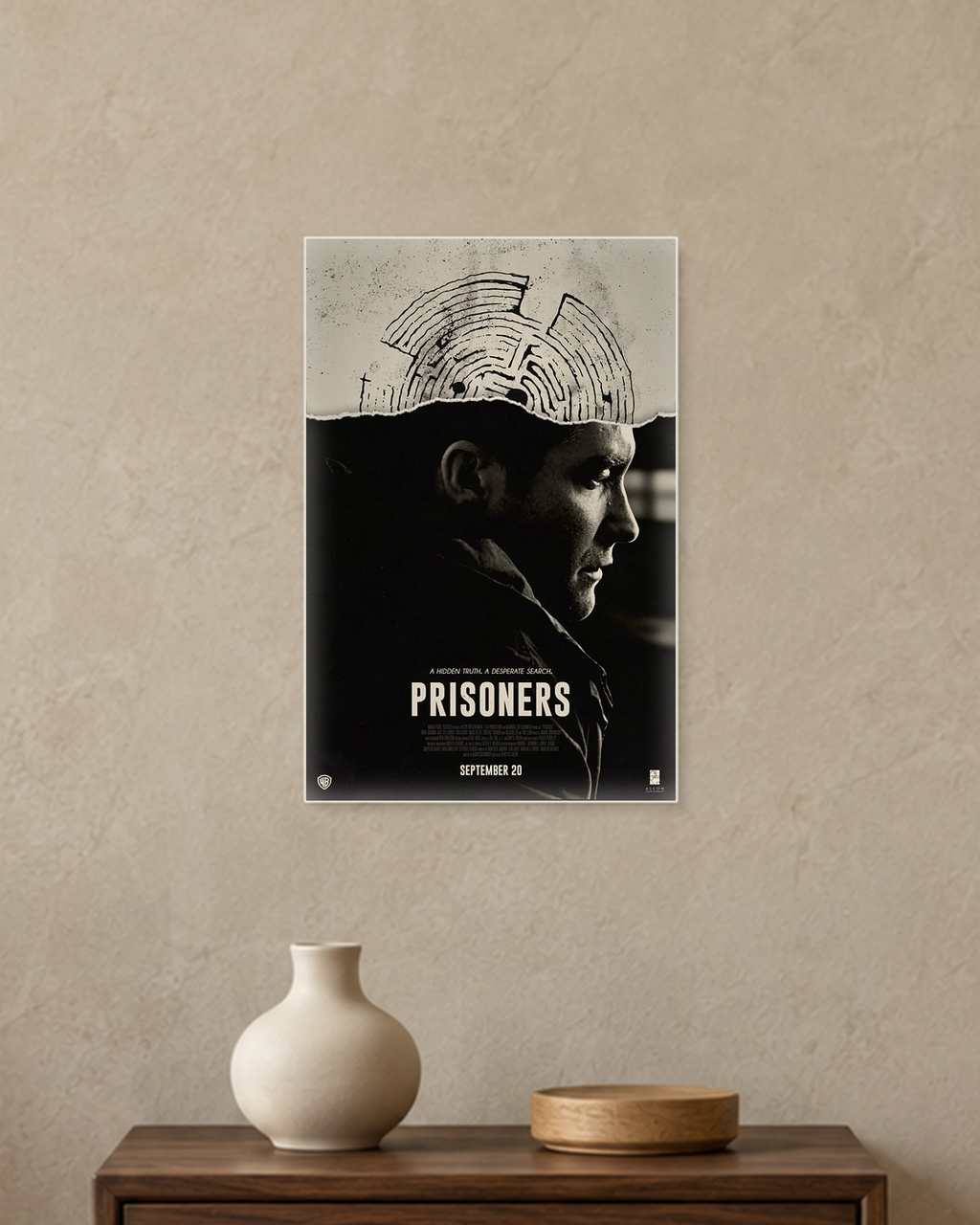 Prisoners — Hidden Truth Poster — A4 unframed poster mockup