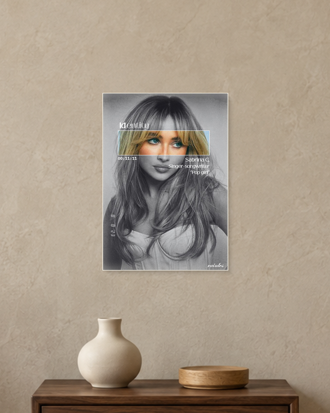 Sabrina Carpenter — Identity Poster — A4 unframed poster mockup