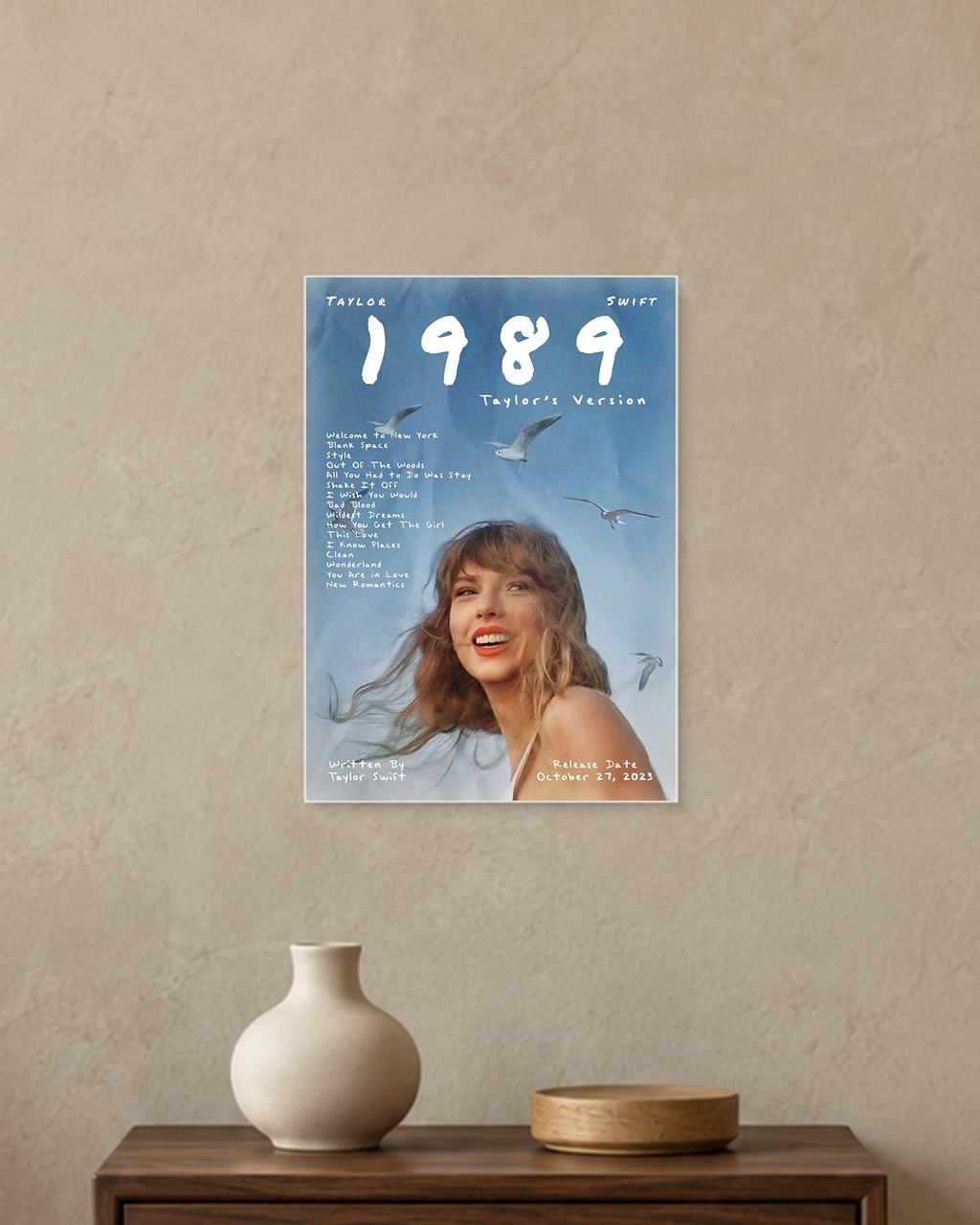 Taylor Swift — 1989 Taylor's Version Poster — A4 unframed poster mockup