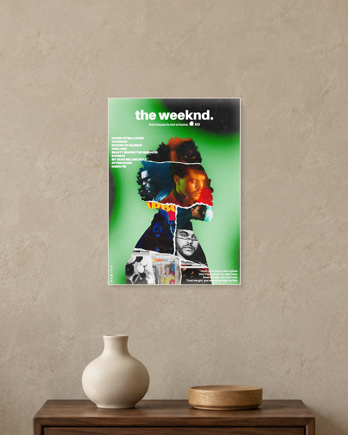 The Weeknd — This House Is Not a Home Poster — A4 unframed poster mockup