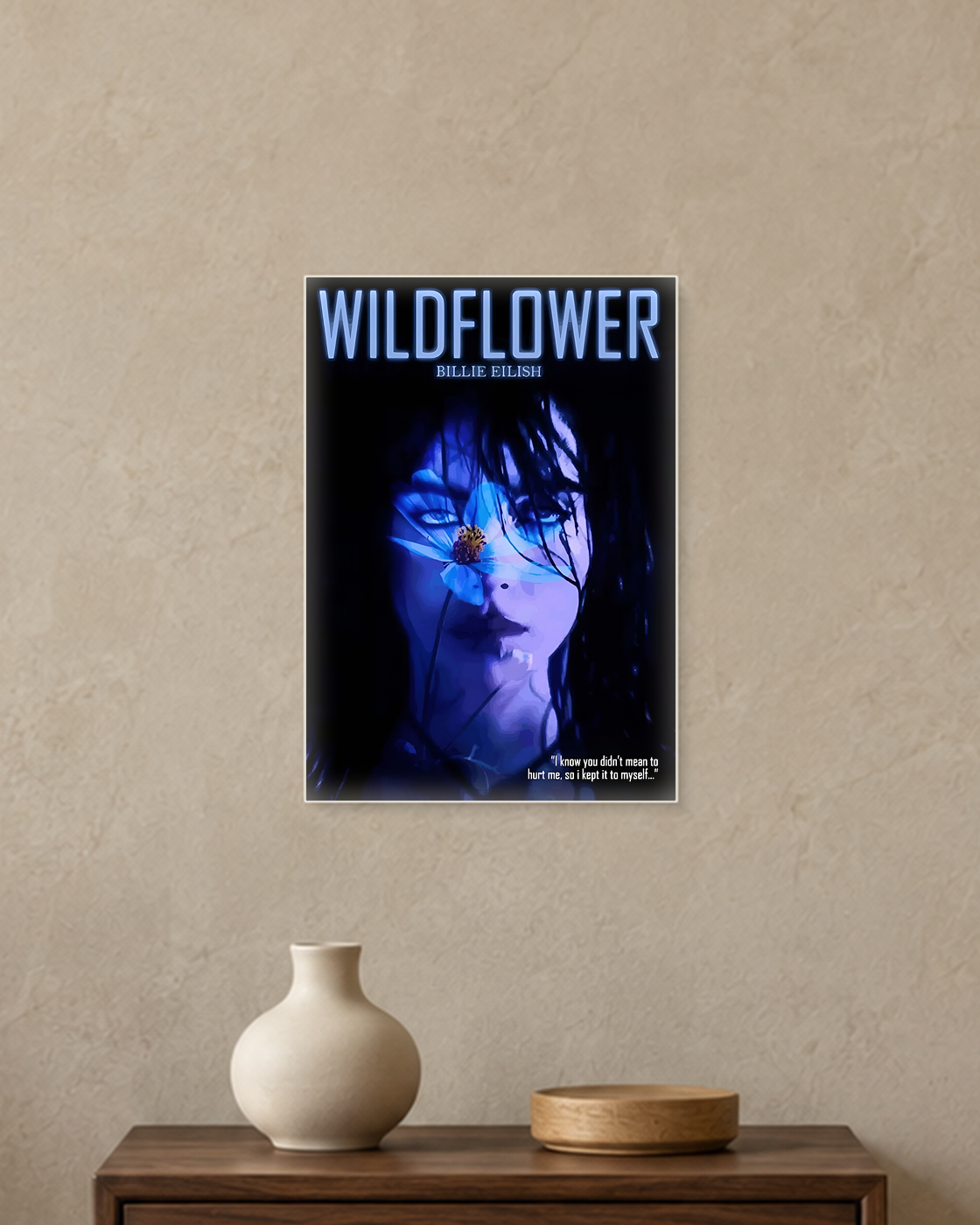 Billie Eilish — Wildflower Poster — A4 unframed poster mockup