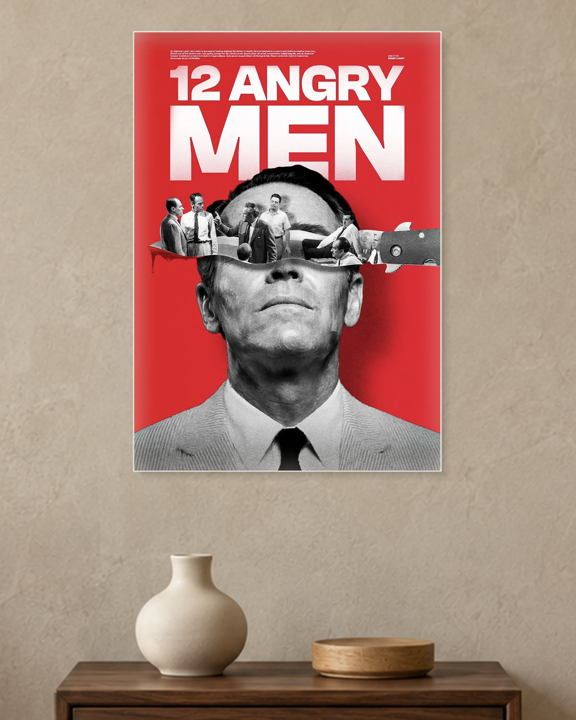 12 Angry Men — Jury Room Poster — A3 unframed poster mockup