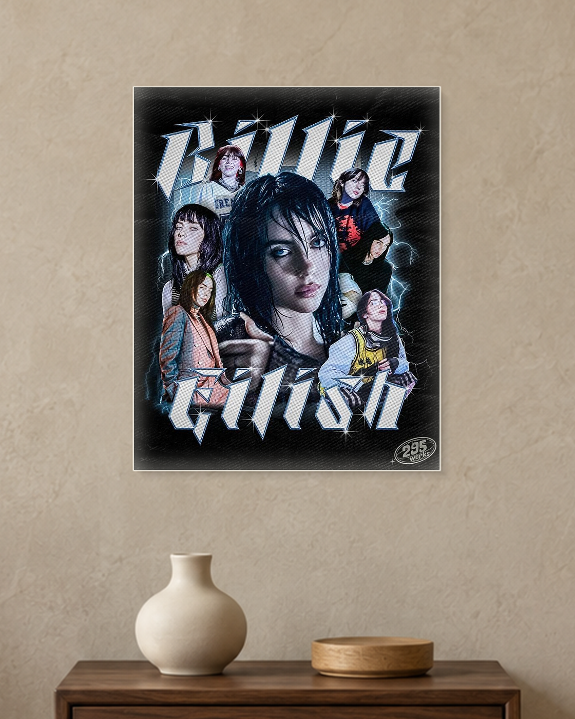 Billie Eilish — Y2K Collage Poster — A3 unframed poster mockup