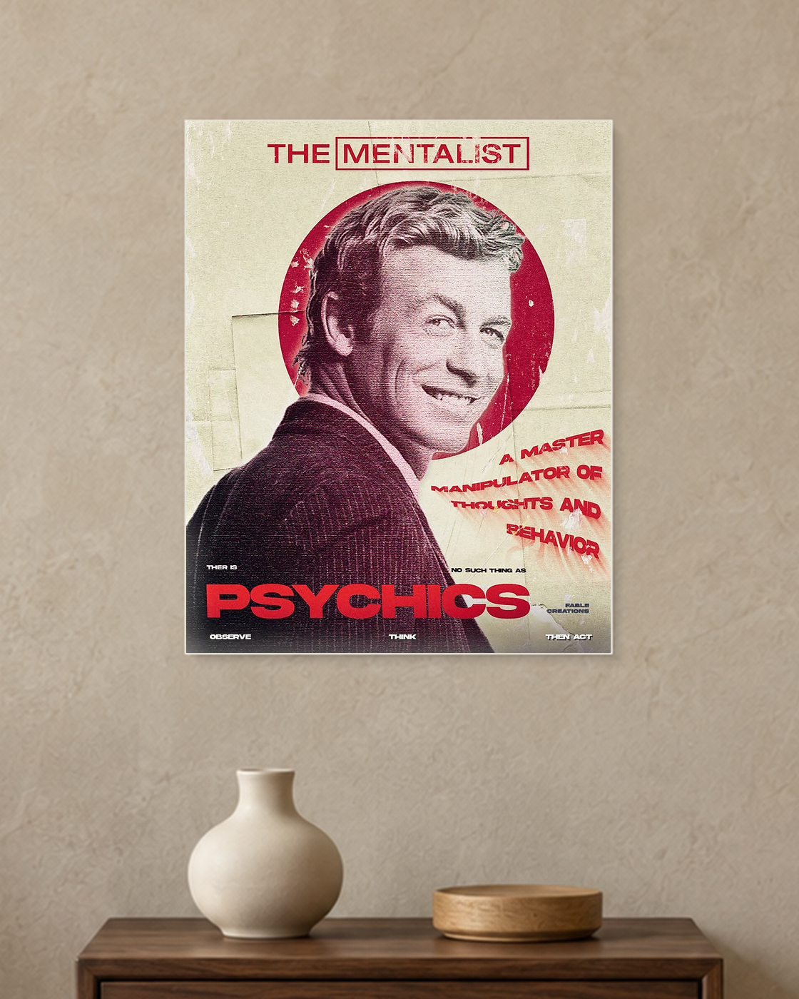 The Mentalist — Master Manipulator Poster — A3 unframed poster mockup