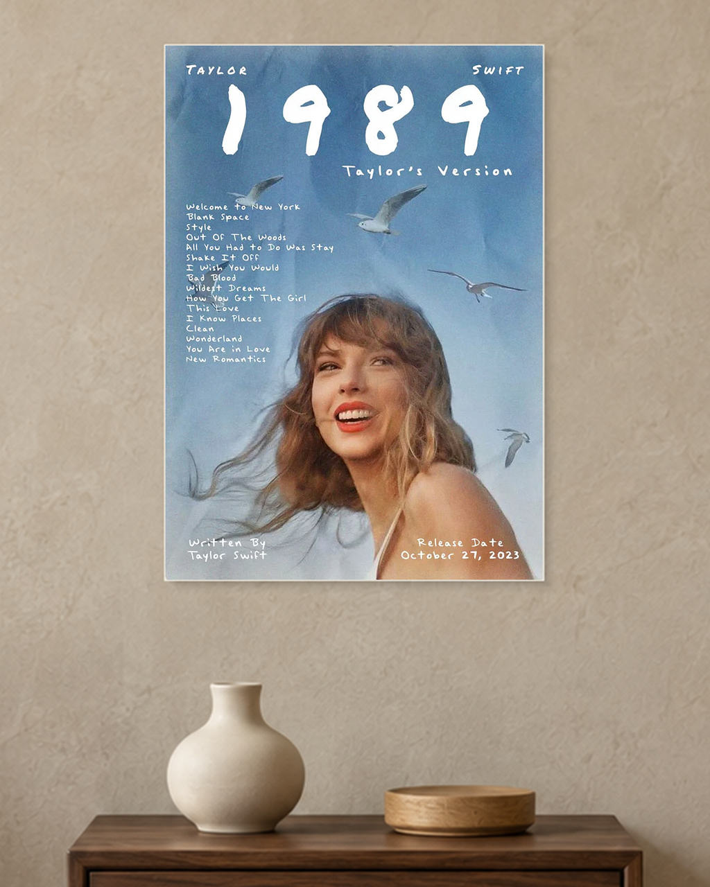Taylor Swift — 1989 Taylor's Version Poster — A3 unframed poster mockup