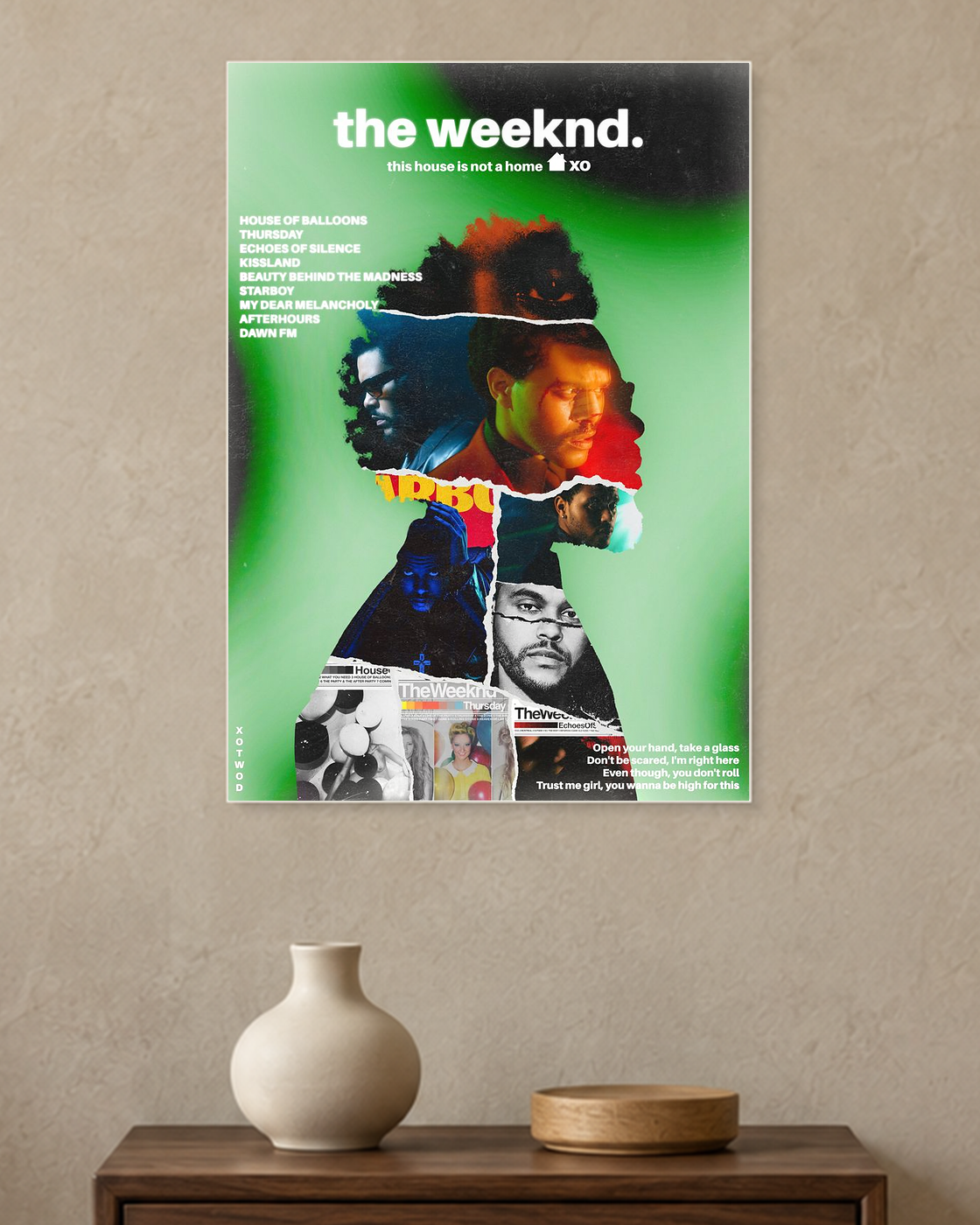 The Weeknd — This House Is Not a Home Poster — A3 unframed poster mockup