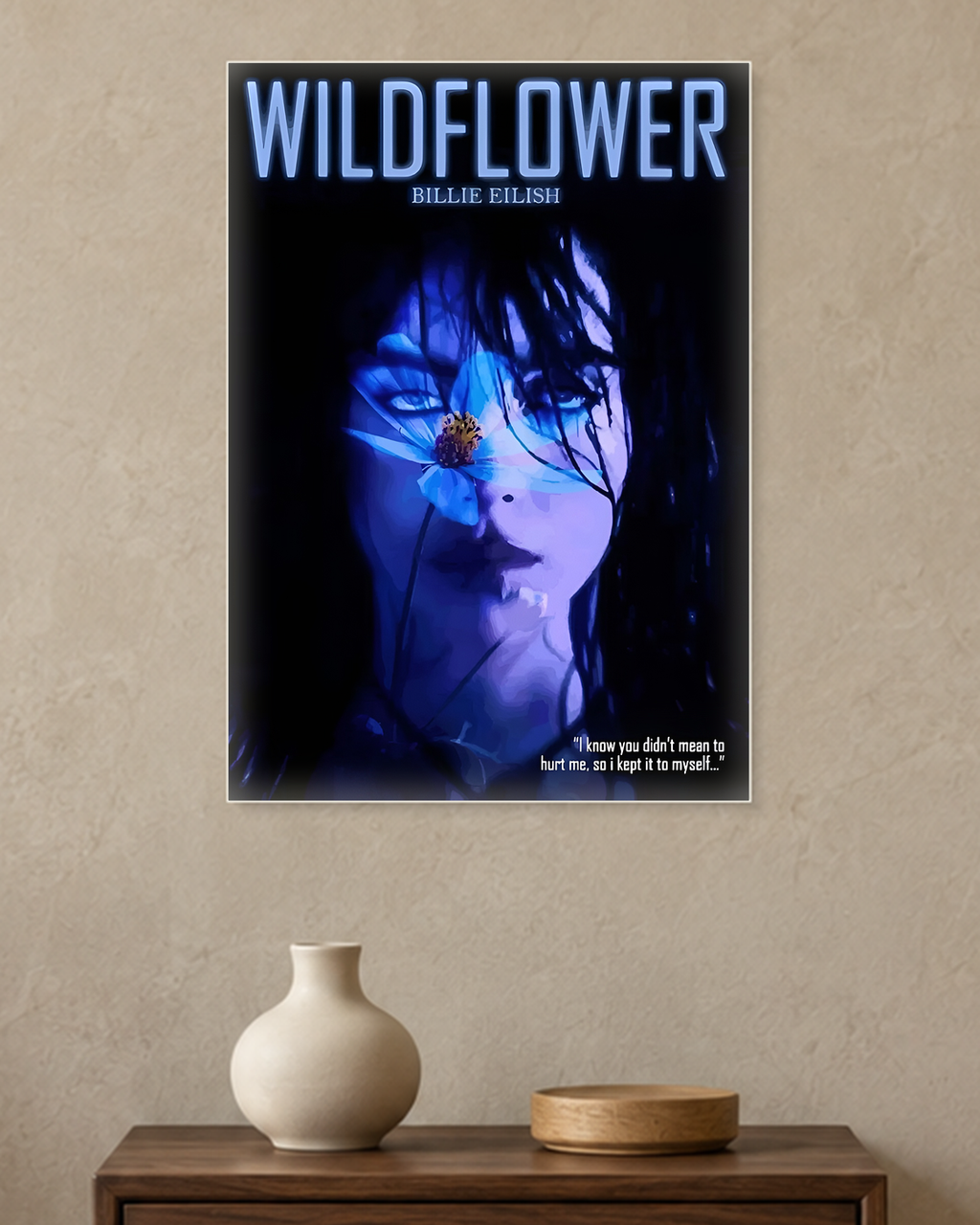 Billie Eilish — Wildflower Poster — A3 unframed poster mockup