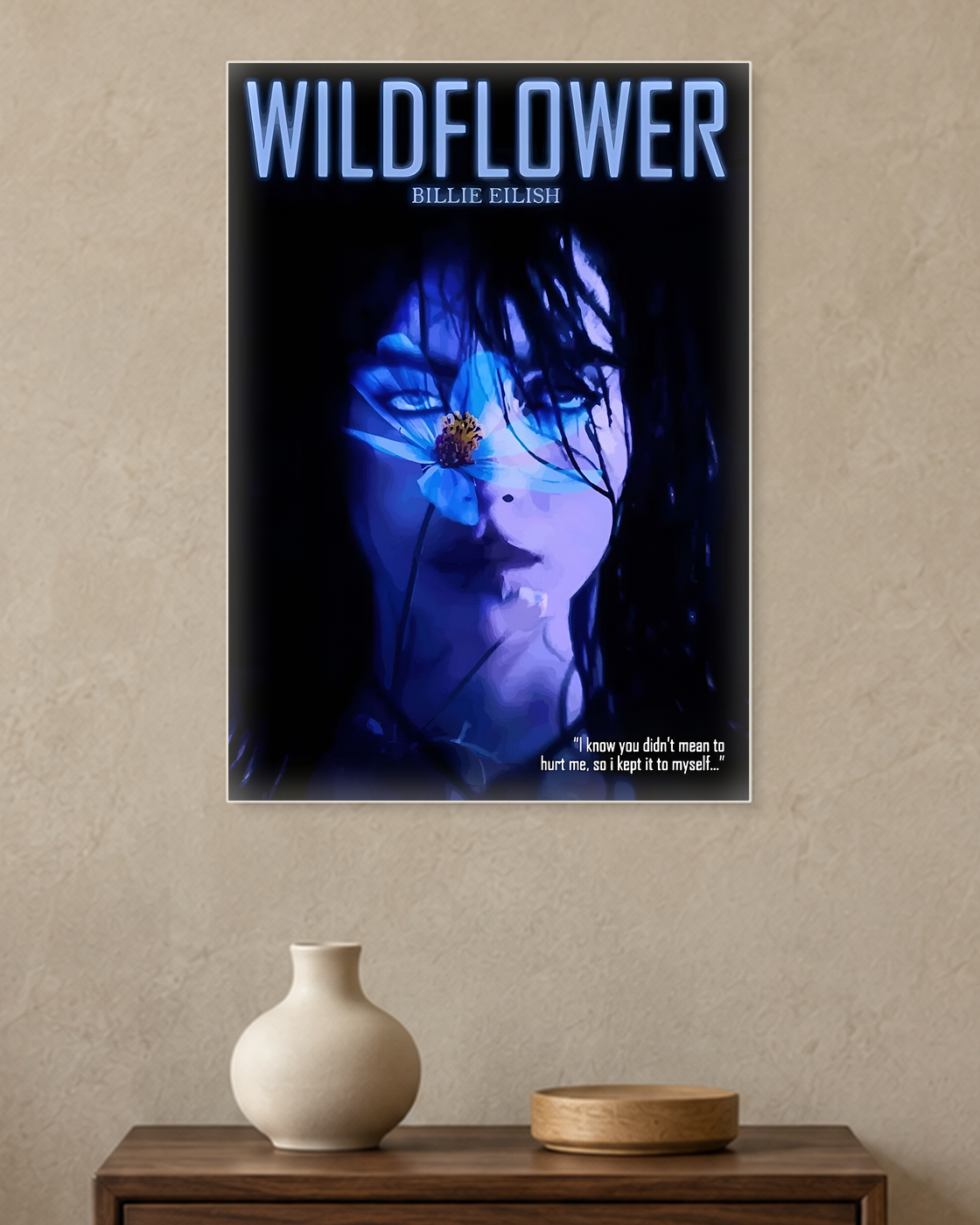Billie Eilish — Wildflower Poster — A3 unframed poster mockup