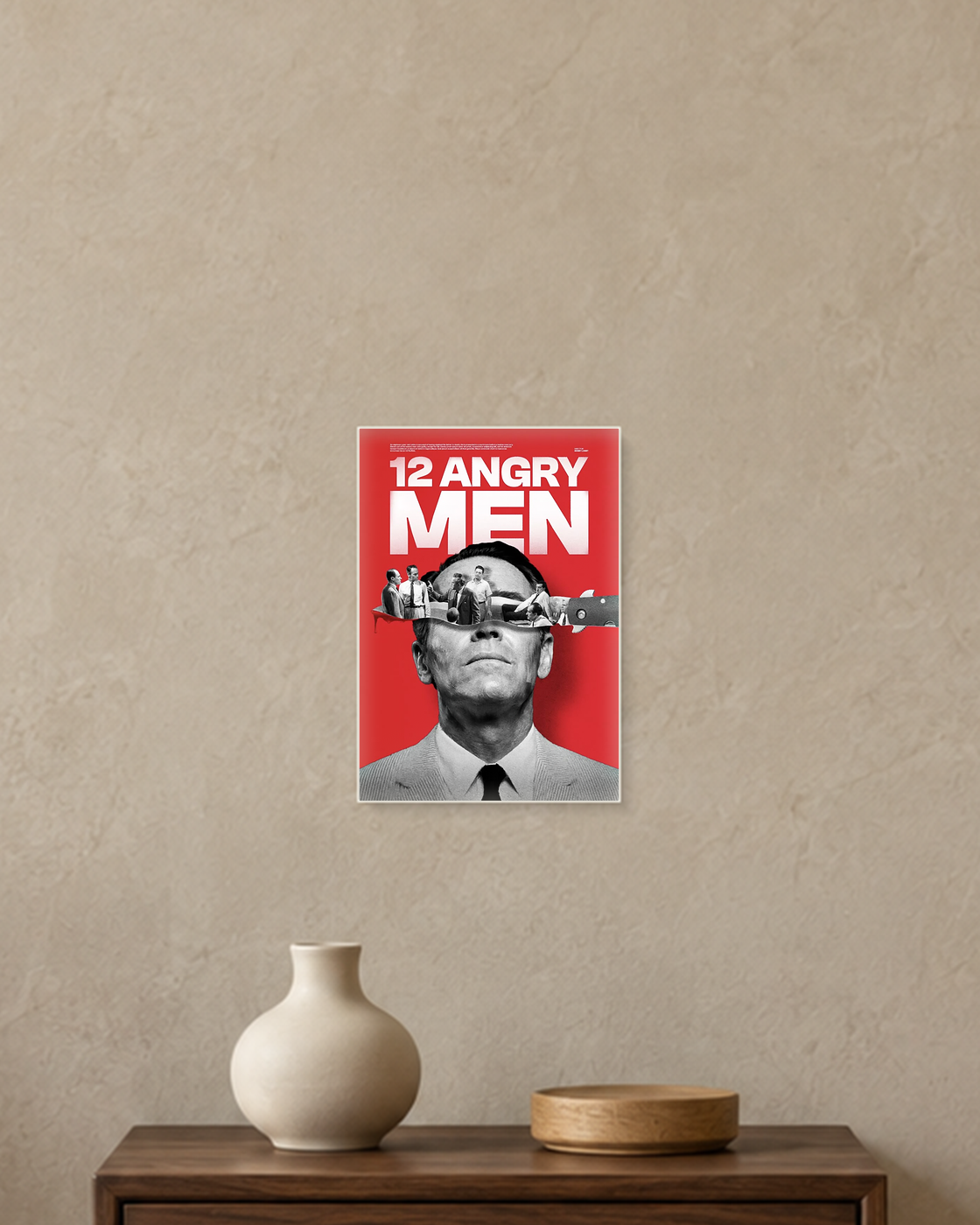 12 Angry Men — Jury Room Poster — A5 unframed poster mockup