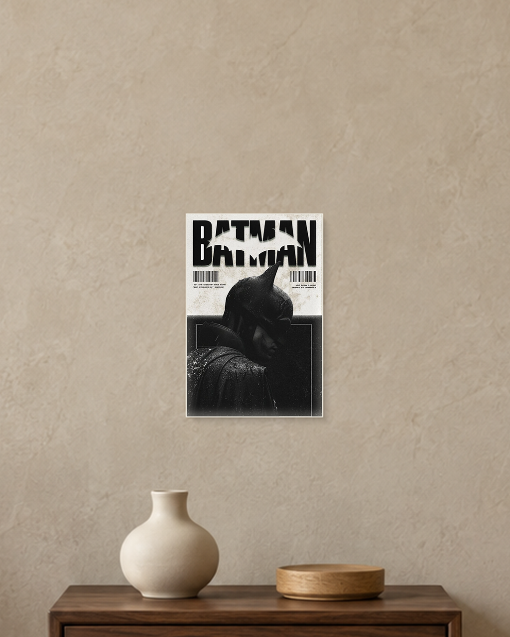 Batman — Dark Knight Shadow Poster — A5 unframed poster mockup