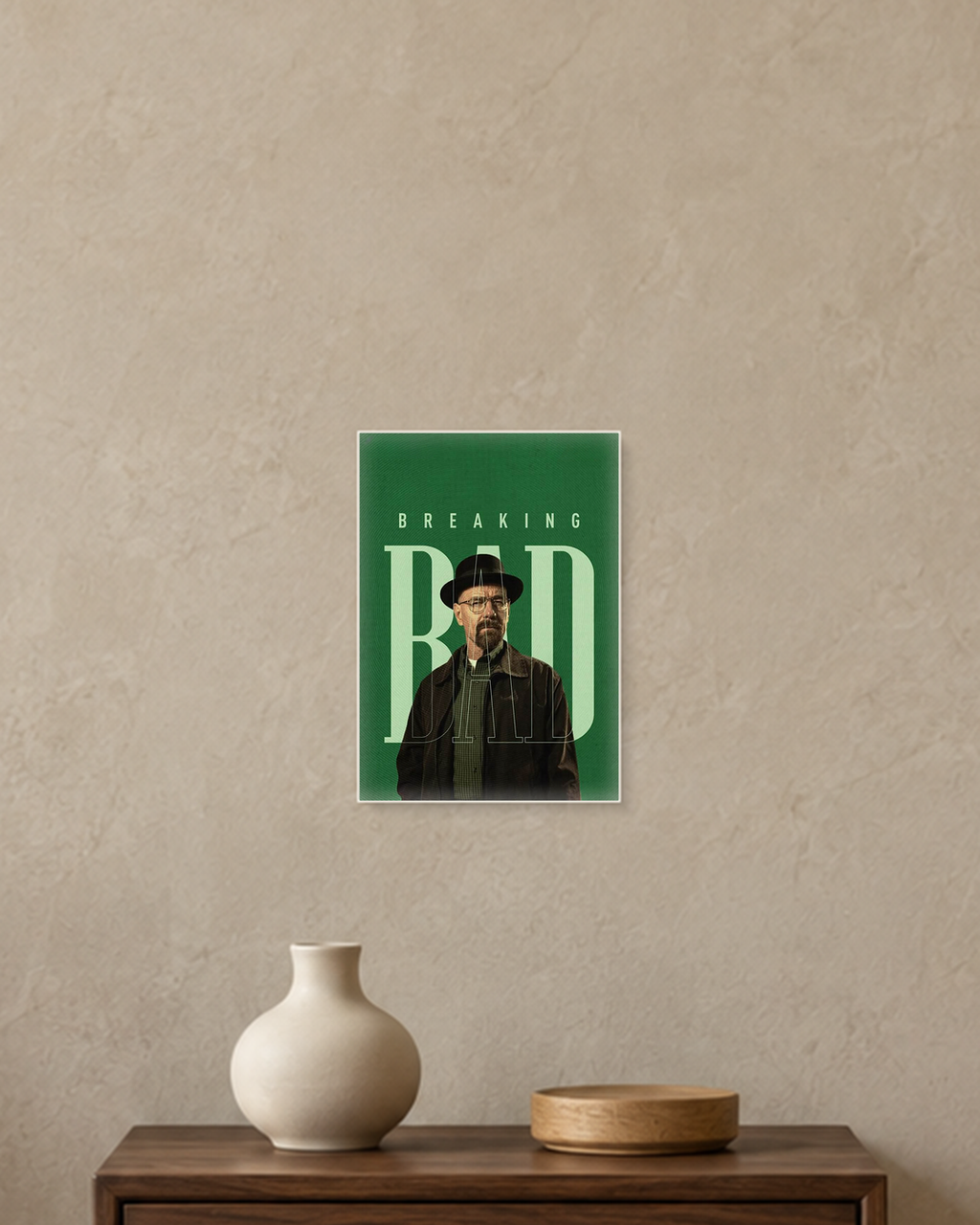 Breaking Bad — Heisenberg Green Poster — A5 unframed poster mockup