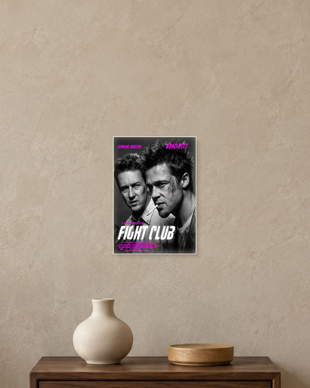 Fight Club — Mischief, Mayhem, Soap Poster — A5 unframed poster mockup