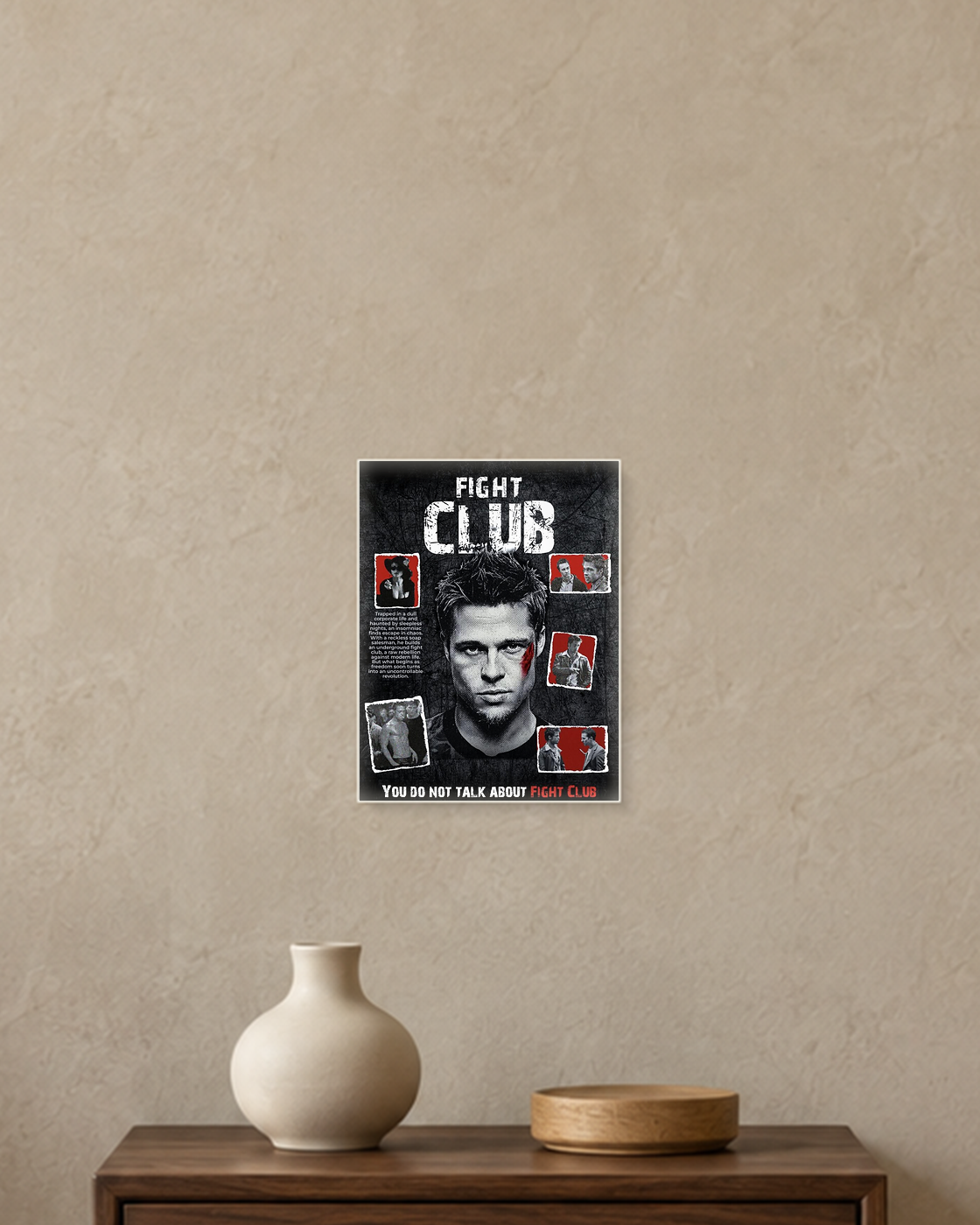 Fight Club — You Do Not Talk About Fight Club Poster — A5 unframed poster mockup