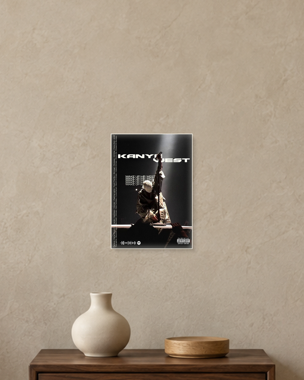 Kanye West — Wake Up Mr West Poster — A5 unframed poster mockup