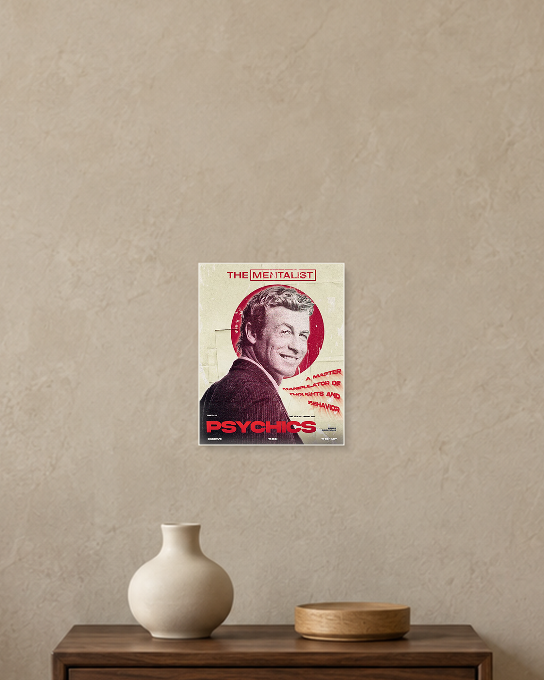 The Mentalist — Master Manipulator Poster — A5 unframed poster mockup