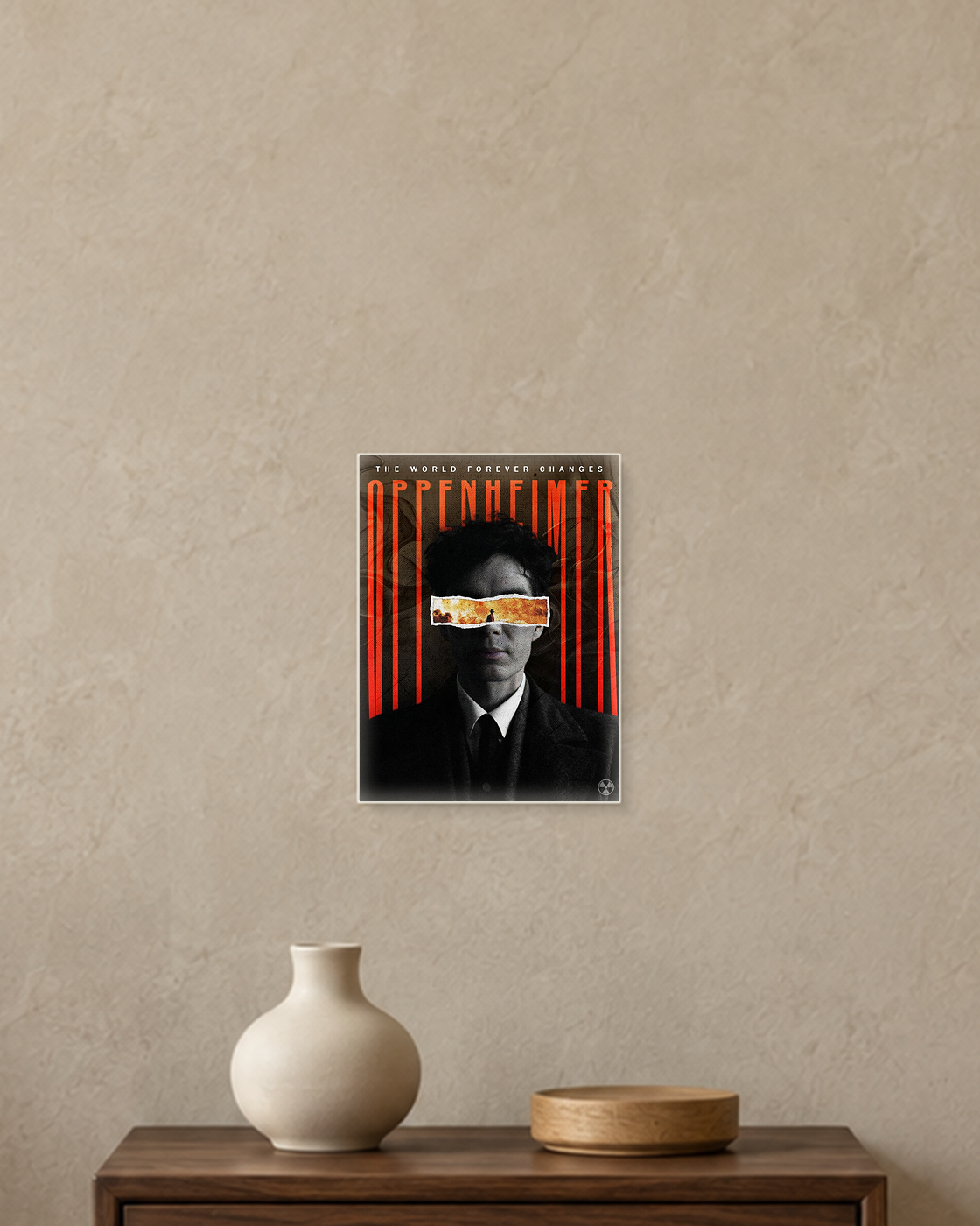 Oppenheimer — The World Forever Changes Poster — A5 unframed poster mockup
