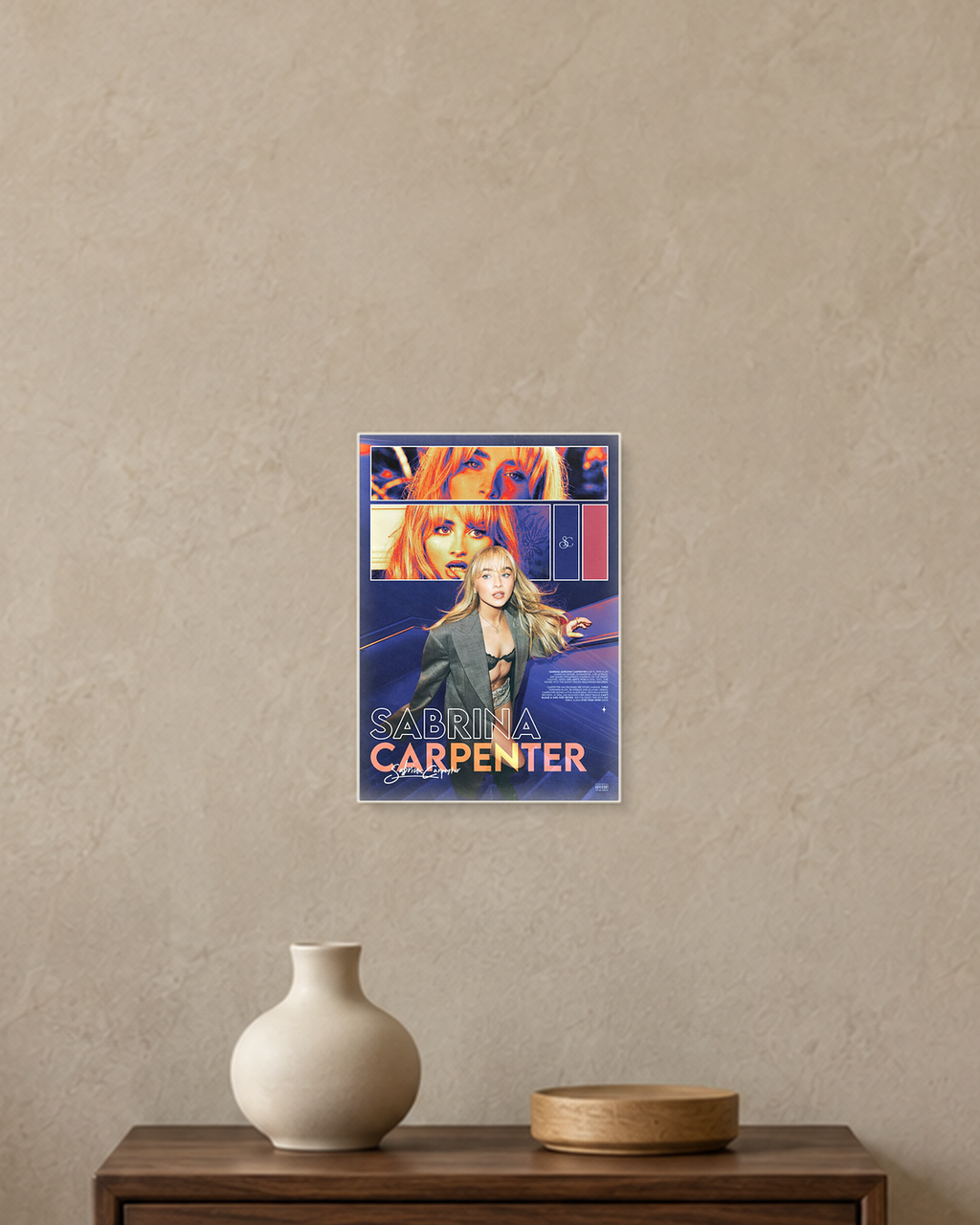 Sabrina Carpenter — Short n' Sweet Editorial Poster — A5 unframed poster mockup