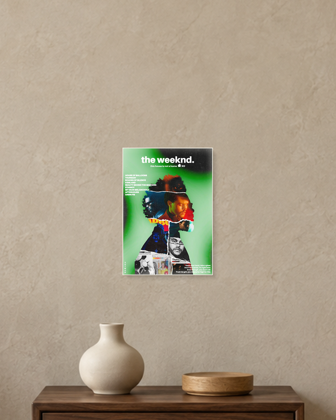 The Weeknd — This House Is Not a Home Poster — A5 unframed poster mockup