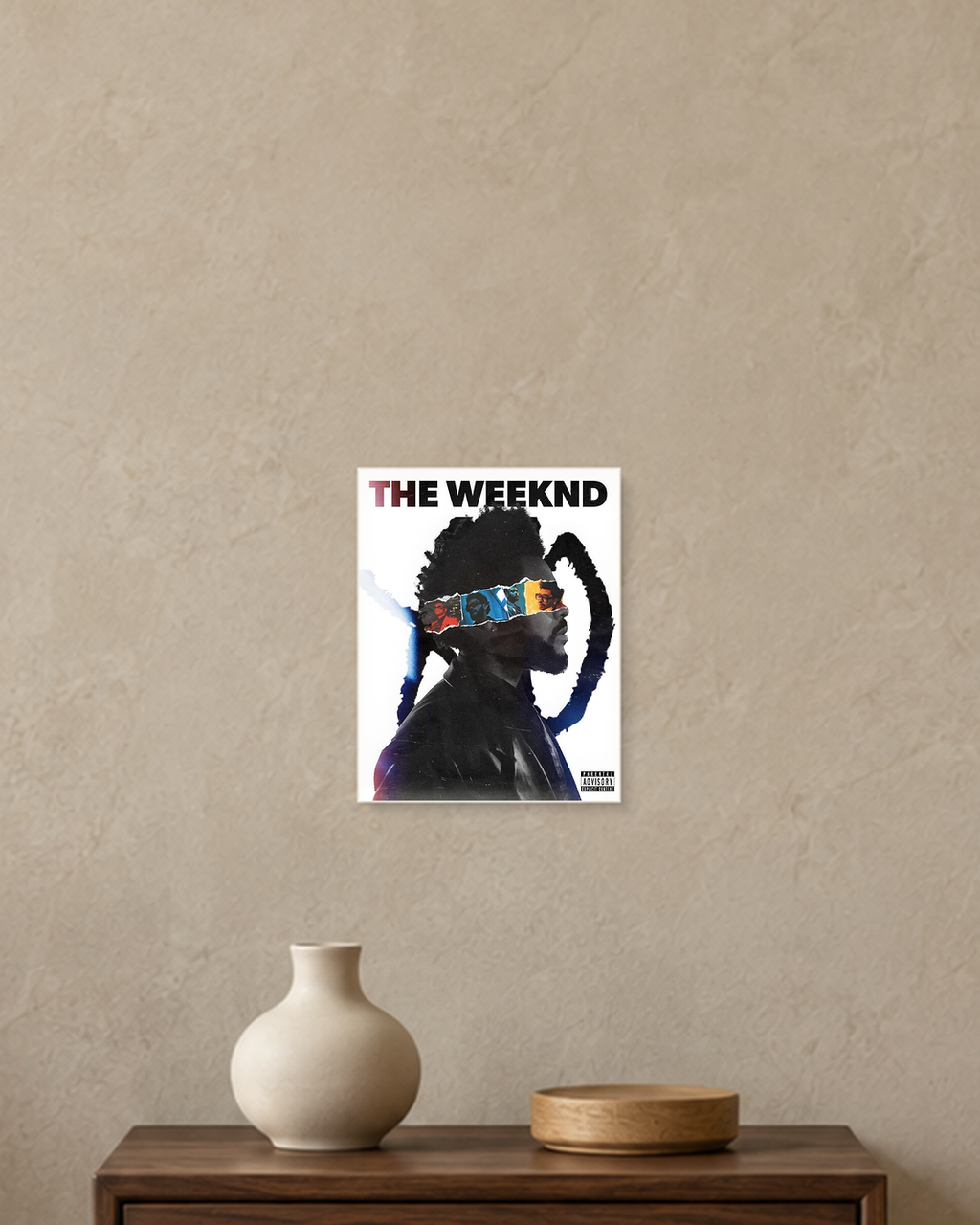 The Weeknd — Torn Timeline Poster — A5 unframed poster mockup