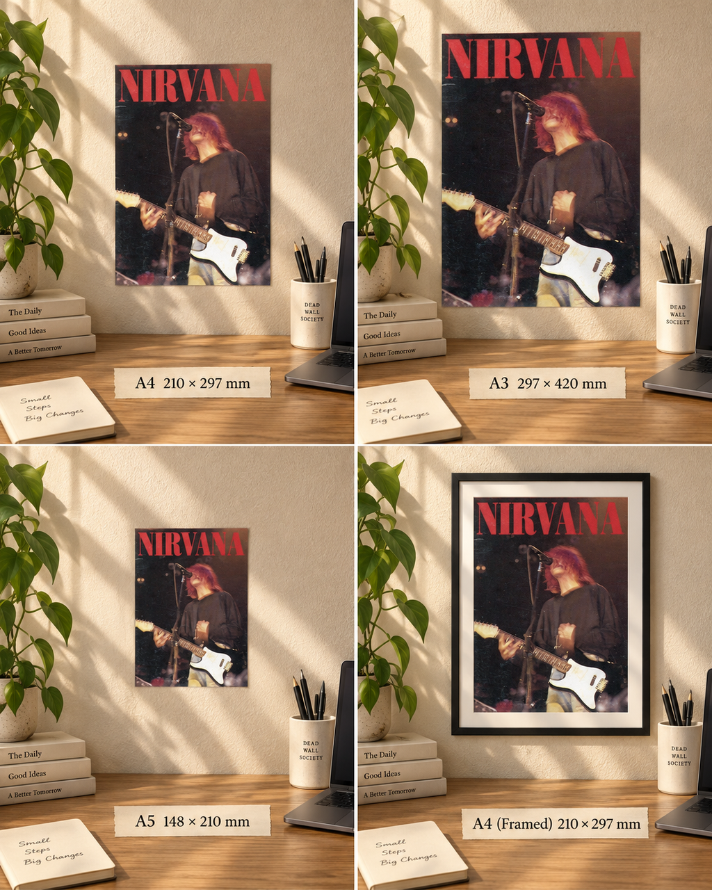 Kurt Cobain — Nirvana Live Poster
