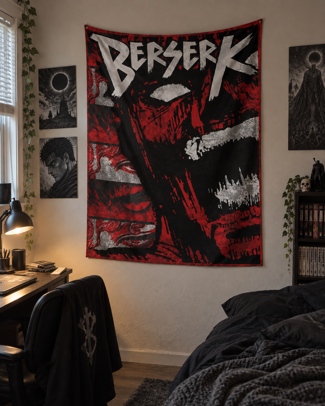 Berserk tapestry wall view