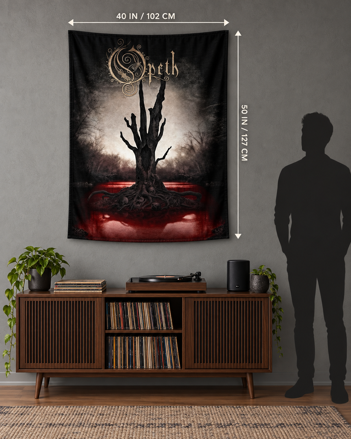Opeth tapestry 40 by 50 inch size guide