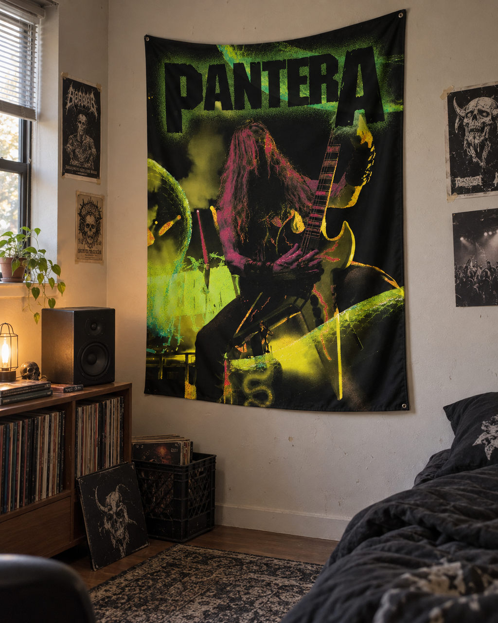 Pantera tapestry wall view