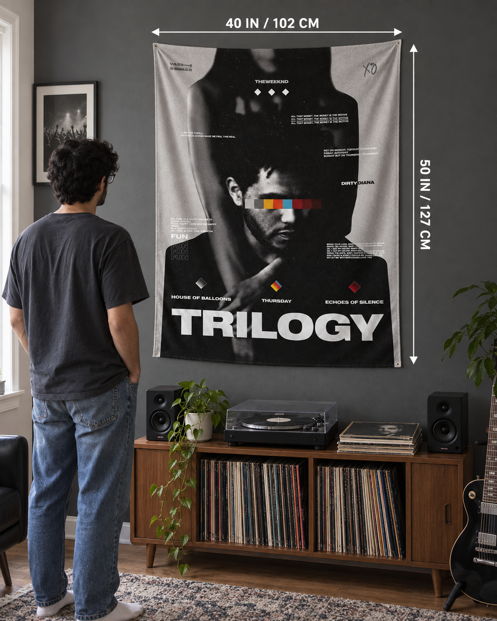 Trilogy tapestry 40 by 50 inch size guide