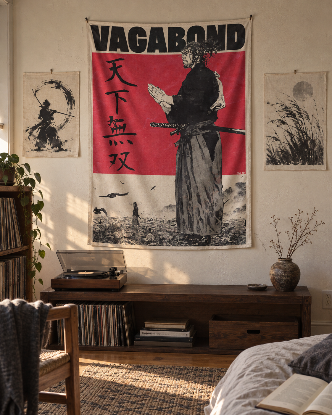Vagabond tapestry wall view